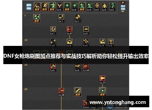 DNF女枪炮刷图加点推荐与实战技巧解析助你轻松提升输出效率